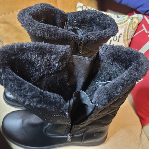 Totes Joni DK Weather Boots in Black - Picture 6 of 10